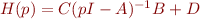 $ H(p) = C(pI - A)^{-1}B + D$